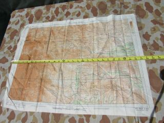 Wwii Cbi Aaf Escape Evasion Silk Cloth Survival Map C - 384 Wei River China