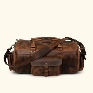 Buffalo Leather Duffle Travel Bag Sports Gym Luggage Handbag Holdall Vintage 23 "