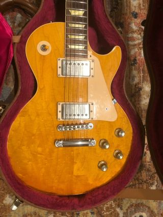 2000 USA Gibson Les Paul Classic Trans Amber - Great Vintage Vibe and Tone 2