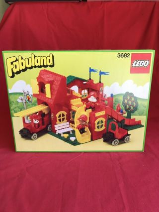 Lego Vintage Fabuland 3682 Fire Station Misb 1987