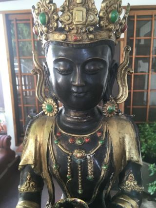 , Antique Large,  Bronze Buddah