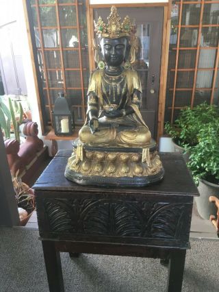 , Antique Large,  Bronze Buddah 2