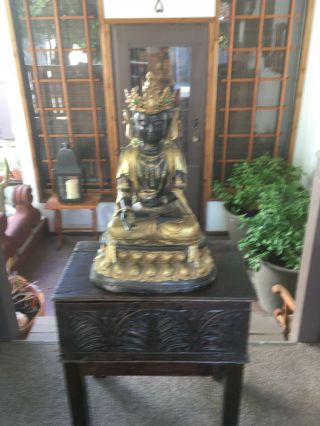 , Antique Large,  Bronze Buddah 6