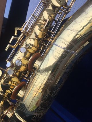 Vintage Buescher Top Hat & Cane Tenor Saxophone Th&c Late 40s