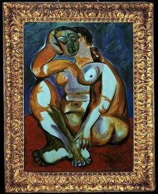 Vintage And Pablo Picasso Oil On Canvas Painting Signed