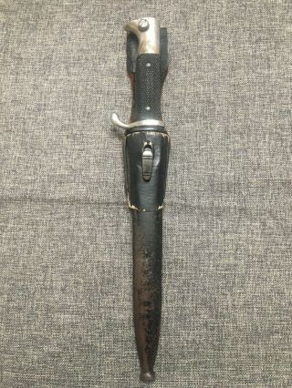 Ww2 German Bayonet Knife Aes Dagger With Scabbard And Frog