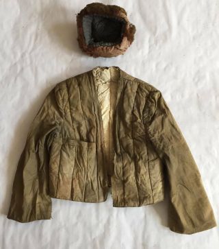 Ww2 Type Soviet Civilian Hand Sewn Telogreika Winter Jacket Attic Find,  Ushanka