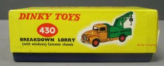 Dinky 430 Vintage Breakdown Lorry w/Windows - Commer Chassis EX/Box 9