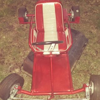 Vintage antique 1963 Fox racing Go Kart /McCulloch go cart 10