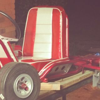Vintage antique 1963 Fox racing Go Kart /McCulloch go cart 11