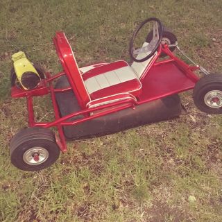 Vintage antique 1963 Fox racing Go Kart /McCulloch go cart 3