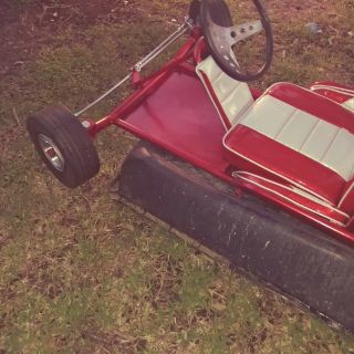 Vintage antique 1963 Fox racing Go Kart /McCulloch go cart 7