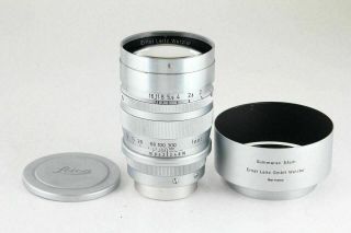 [Rare ] Leica SUMMAREX 8.  5cm 85mm f/1.  5 MF Lens for L39 Screw w/Hood JAPAN 5507 12
