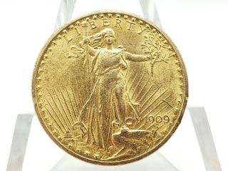 1909/8 Double Eagle Saint Gaudens Rare Overdate Great Color,  Great Coin