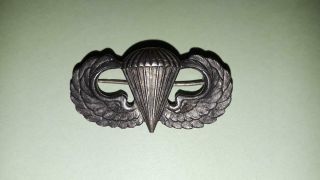Sterling Silver Wwii Us Army Airborne Paratrooper Pin Back Jump Wings