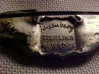 WWII US Army Air Force Sterling Silver Pilots Wings Pin [Luxenberg,  York] 4
