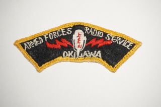 Armed Forces Radio Service Okinawa Japan Patch Post Wwii Us Army P9144