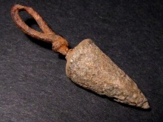 Extremely Rare Roman Period Compact Lead Plumb Bob,  As Found Top,