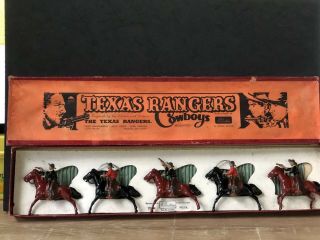 Britains: Extremely Rare Boxed Set 1508 - The Texas Rangers.  1936