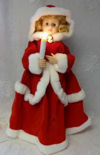 Vintage Telco Motion - Ette Lighted Animated Christmas Victorian Lady w Cameo Doll 5