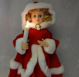 Vintage Telco Motion - Ette Lighted Animated Christmas Victorian Lady w Cameo Doll 6