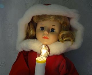 Vintage Telco Motion - Ette Lighted Animated Christmas Victorian Lady w Cameo Doll 7