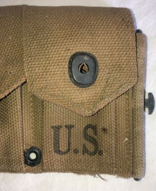 WWII US Army M - 1 Garand 10 - Pocket Ammunition Ammo Belt 