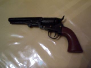 Vintage Marx Miniature Cap Gun Stagecoach Revolver Civil War Pistol,  5 ",  Ex