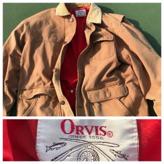 Rare Vintage Orvis Hunting Field Jacket.  Upland Game Bird.  Canvas Shooting Coat