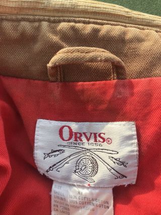 RARE Vintage Orvis Hunting Field Jacket.  Upland Game Bird.  Canvas Shooting Coat 4