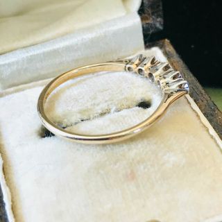 Art Deco 18ct,  18k,  750 Gold & Plat Diamond 0.  40ct five stone ring C1920 6