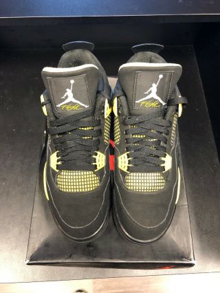 Nike Air Jordan 4 Iv Thunder 308497 008 Size 8.  5 Mens Vtg Retro