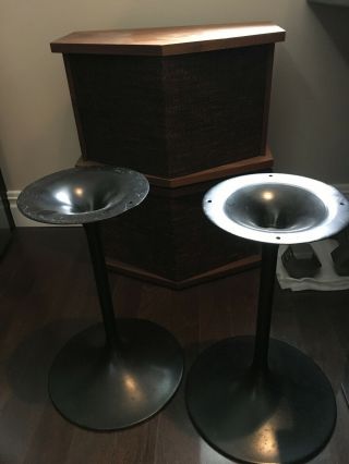 Vintage Bose 901 Series Ii Direct/reflecting Speakers With Tulip Stands