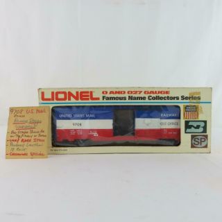 Lionel 9708 Us Mail Very Rare Reverse Stripe Variation Less Than 18 Exist