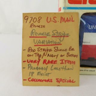Lionel 9708 US Mail Very Rare Reverse Stripe Variation Less Than 18 Exist 2
