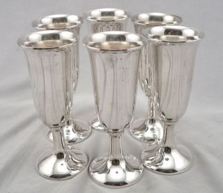 Vintage CARTIER Sterling Silver Set of 6 Cordial Vodka Shot Glass Cups in Bags 2