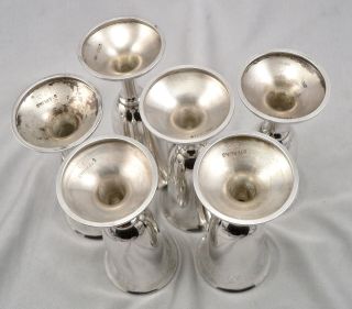 Vintage CARTIER Sterling Silver Set of 6 Cordial Vodka Shot Glass Cups in Bags 5