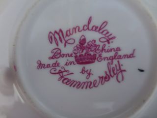 Vintage HAMMERSLEY England Bone China Cup & Saucer Set MANDALAY 6
