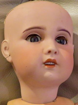Antique 22 " French Bisque Sfbj France Doll W/jumeau Cryer & Kiss Throwing Body