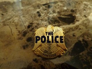 The Police Rare Vintage Fan Club Prop Badge Sting Stewart Copeland Andy Summers
