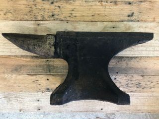 RARE Antique Vintage Sweden Blacksmith Anvil 73 LBS,  Hardy Hole 2