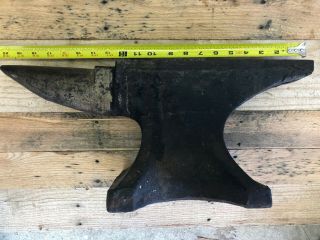 RARE Antique Vintage Sweden Blacksmith Anvil 73 LBS,  Hardy Hole 3