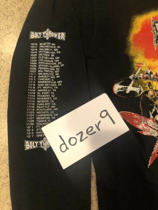 Bolt Thrower War Master Vintage 1991 Tour Long Sleeve Shirt Morbid Angel Carcass 7