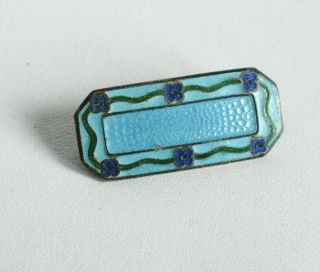 Antique Art Deco Guilloche Enamel Sweetheart Pin Brooch