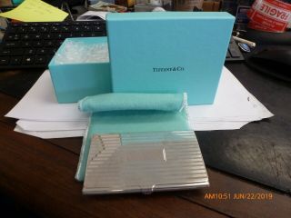 Vintage Tiffany & Co.  Sterling Silver Business Card Holder.  925 Old Stock