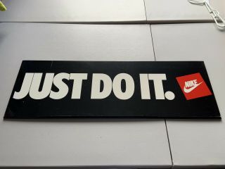 Vintage 90s Nike Signage Advertisement “just Do It” 36 " X 12’ Sign Store Display