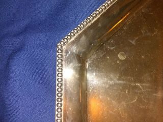 Large vintage Sterling Silver Roger Williams tea salver serving tray 3,  451 grams 8