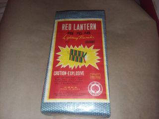 Vintage Red Lantern 20/100 Dot Firecracker / Fireworks Brick Label