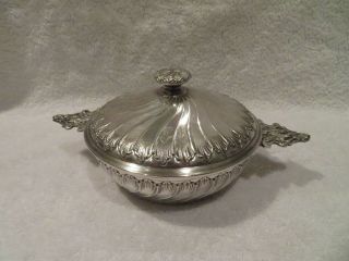 Magnificent 19th C French Sterling Silver Covered Bowl Bouillon Rococo St