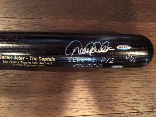 Derek Jeter Uda Autographed Bat The Captain Inscription Le 12/22 Rare